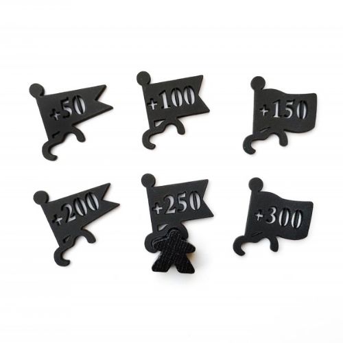 Black Scoring Flags for Carcassonne